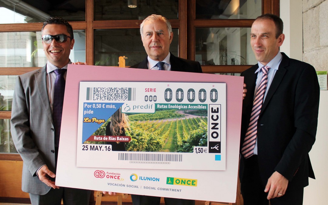 ONCE dedicates 5.5 million lottery tickets to the Accessible Wine Route of Rías Baixas