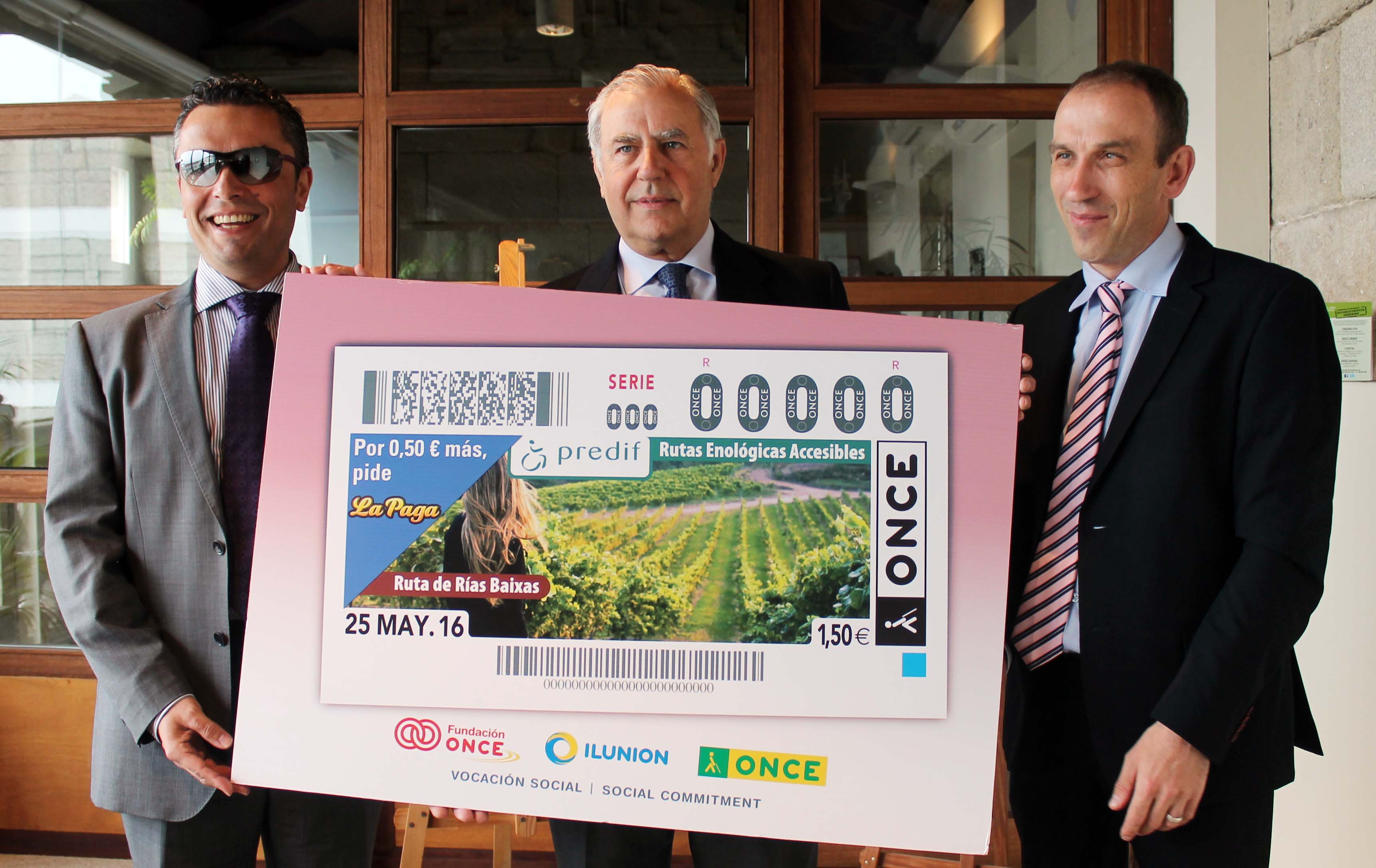 ONCE dedicates 5.5 million lottery tickets to the Accessible Wine Route of Rías Baixas