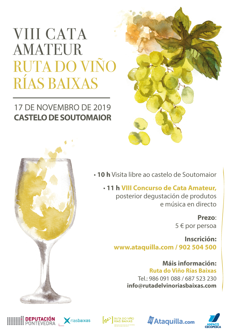 Soutomaior acogerá el 17 de noviembre una nueva edición de la Cata Amateur Ruta do Viño Rías Baixas