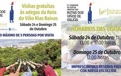 Las Jornadas de Puertas Abiertas de la Ruta do Viño Rías Baixas mantendrán las visitas guiadas gratuitas a las bodegas con aforos limitados