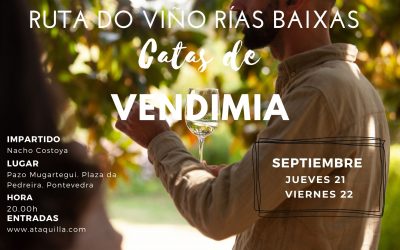 La Ruta do Viño Rías Baixas organiza dos Catas de Vendimia este jueves y viernes en el Pazo de Mugartegui a las 20:00h